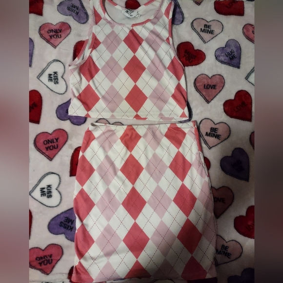 Princess Polly Pink Argyle Skirt Set - Picture 11 of 15